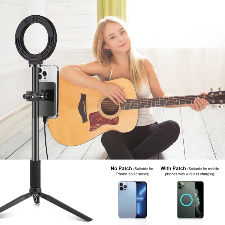 PULUZ 15W Magnetic Qi Wireless Charger Vlogging Phone Clamp Holder(Black) - Apple Accessories by PULUZ | Online Shopping UK | buy2fix