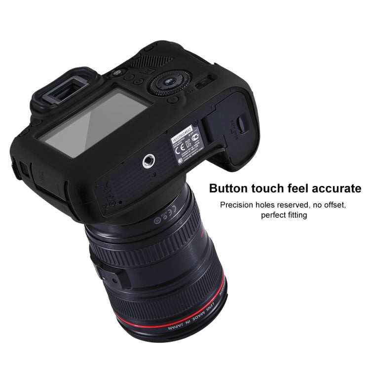 PULUZ Soft Silicone Protective Case for Canon EOS 6D(Black) - Protective Case by PULUZ | Online Shopping UK | buy2fix