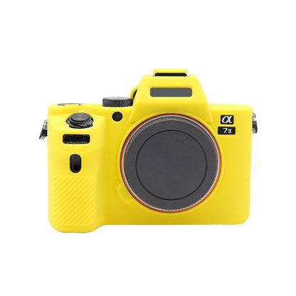 PULUZ Soft Silicone Protective Case for Sony ILCE-7MII / 7SMII / 7RMII(Yellow) - Camera Accessories by PULUZ | Online Shopping UK | buy2fix