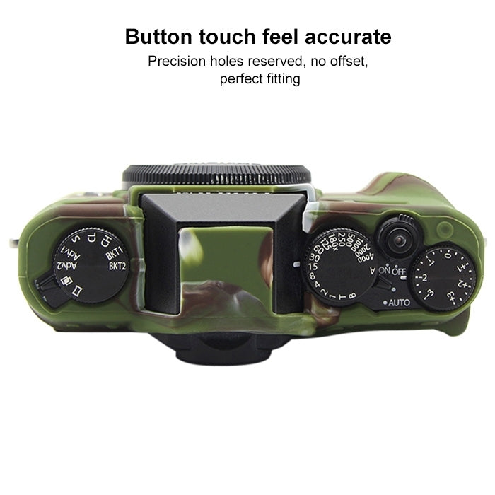 PULUZ Soft Silicone Protective Case for FUJIFILM X-T20(Camouflage) - Camera Accessories by PULUZ | Online Shopping UK | buy2fix