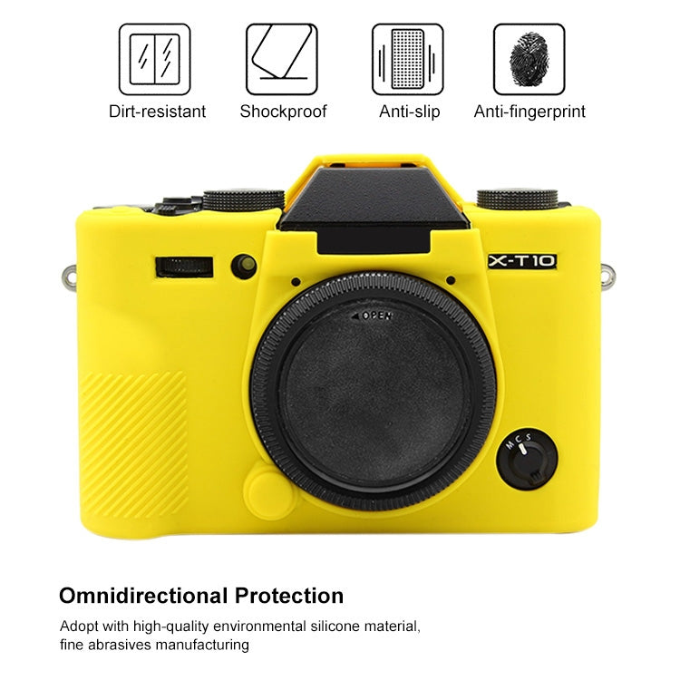 PULUZ Soft Silicone Protective Case for FUJIFILM XT10(Yellow) - Camera Accessories by PULUZ | Online Shopping UK | buy2fix