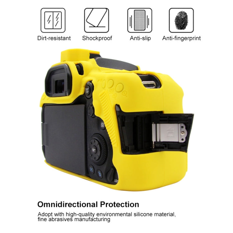 PULUZ Soft Silicone Protective Case for Canon EOS 90D (Yellow) - Camera Accessories by PULUZ | Online Shopping UK | buy2fix