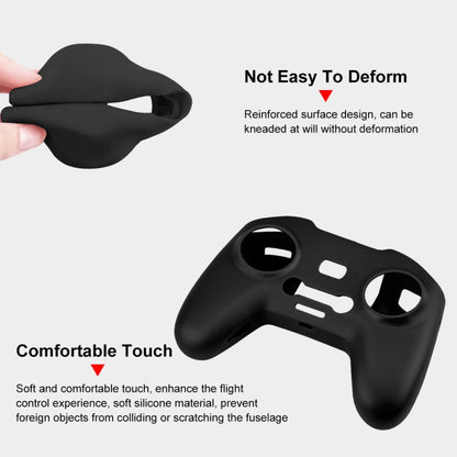 For DJI FPV Combo Remote Control PULUZ Silicone Protective Case with Neck Strap (Black) - DJI & GoPro Accessories by PULUZ | Online Shopping UK | buy2fix