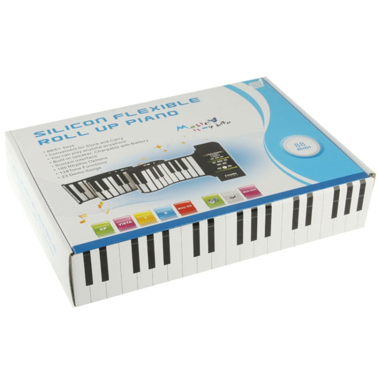 88 Keys Portable MIDI Silicone Flexible Roll Up Piano, Keyboard: 133 x 14.2 x 0.6cm - Keyboard Instruments by buy2fix | Online Shopping UK | buy2fix