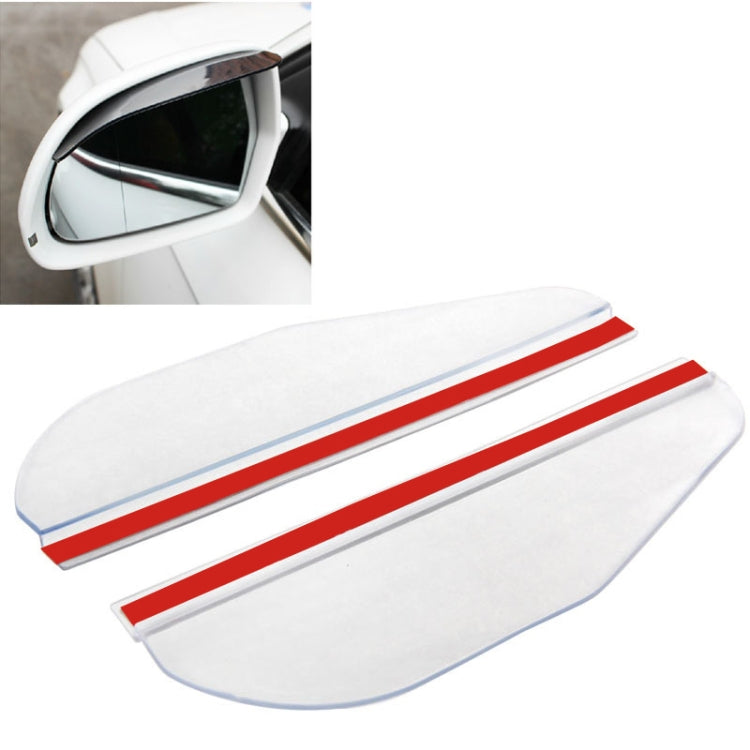 2 PCS Flexible Shielding Rain Board Sun Visor Shade Rearview Mirror for Car Rearview Mirrors(Transparent) - Convex Mirror & Accessories by buy2fix | Online Shopping UK | buy2fix