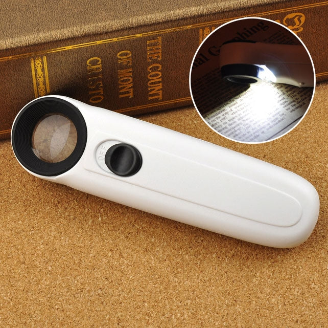 40X Handheld Exclamation Mark Style Magnifier with 2-LED Light - Consumer Electronics by buy2fix | Online Shopping UK | buy2fix