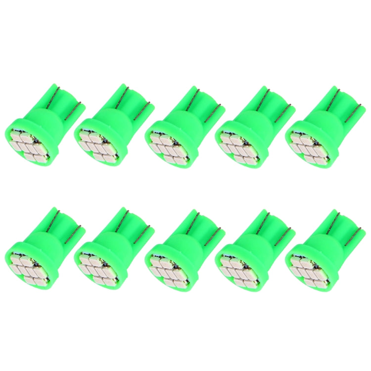 10 PCS T10 8 LED Car Signal Light Bulb(Green Light) - In Car by buy2fix | Online Shopping UK | buy2fix