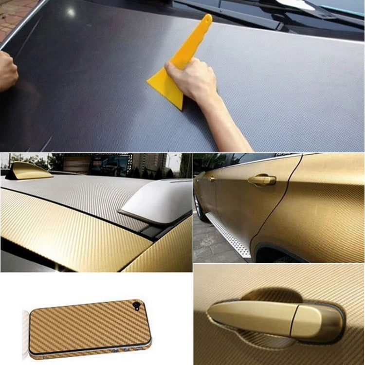 Car Decorative 3D Carbon Fiber PVC Sticker, Size: 127cm x 50cm(Gold) - Auto Film by buy2fix | Online Shopping UK | buy2fix