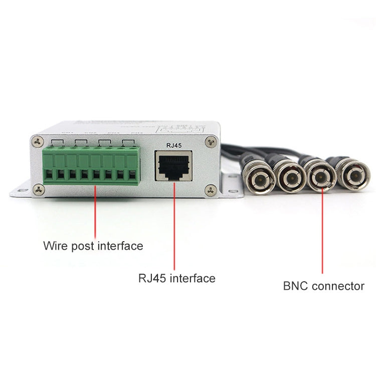 4 CH UTP Passive Video Balun , CCTV Via Twisted Pairs - Security by buy2fix | Online Shopping UK | buy2fix