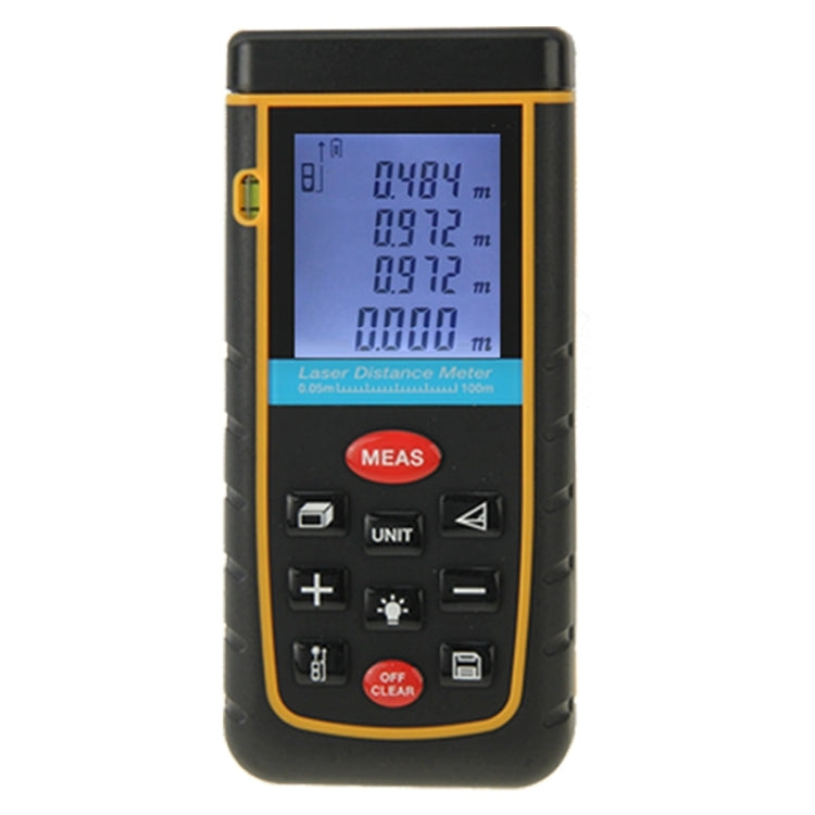 RZ-A100 1.9 inch LCD 100m Hand-held Laser Distance Meter with Level Bubble - Consumer Electronics by buy2fix | Online Shopping UK | buy2fix