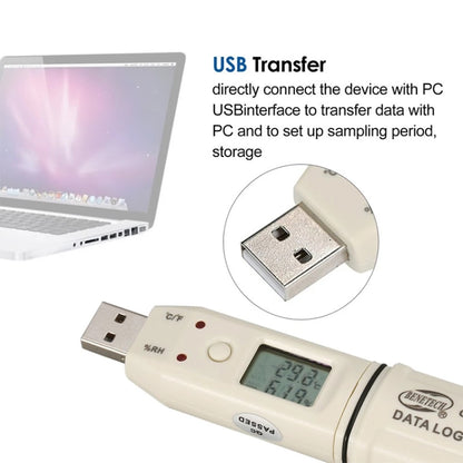 BENETECH GM1365 Digital Humidity & Temperature Data Logger - Thermostat & Thermometer by BENETECH | Online Shopping UK | buy2fix