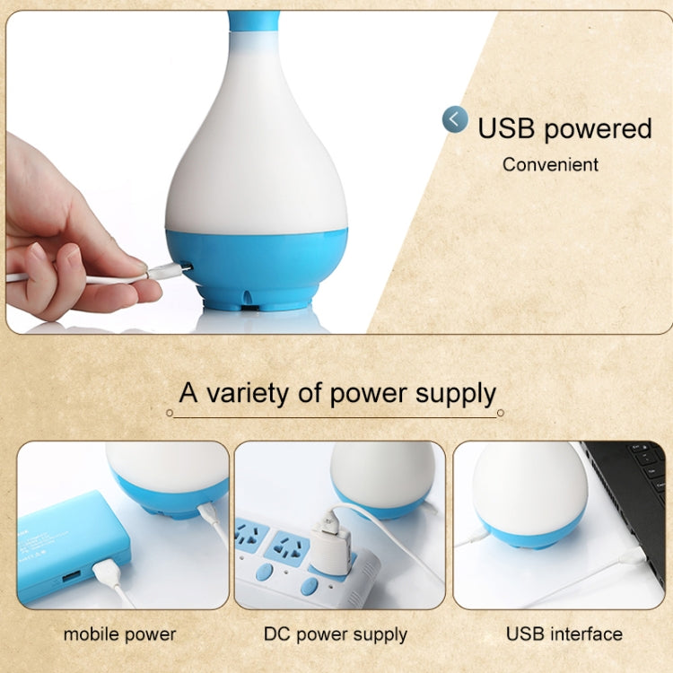 5V 4W USB Vase Aroma Diffuser Air Purifier Humidifier with LED Light for Office / Home Room(Blue) - Home & Garden by buy2fix | Online Shopping UK | buy2fix