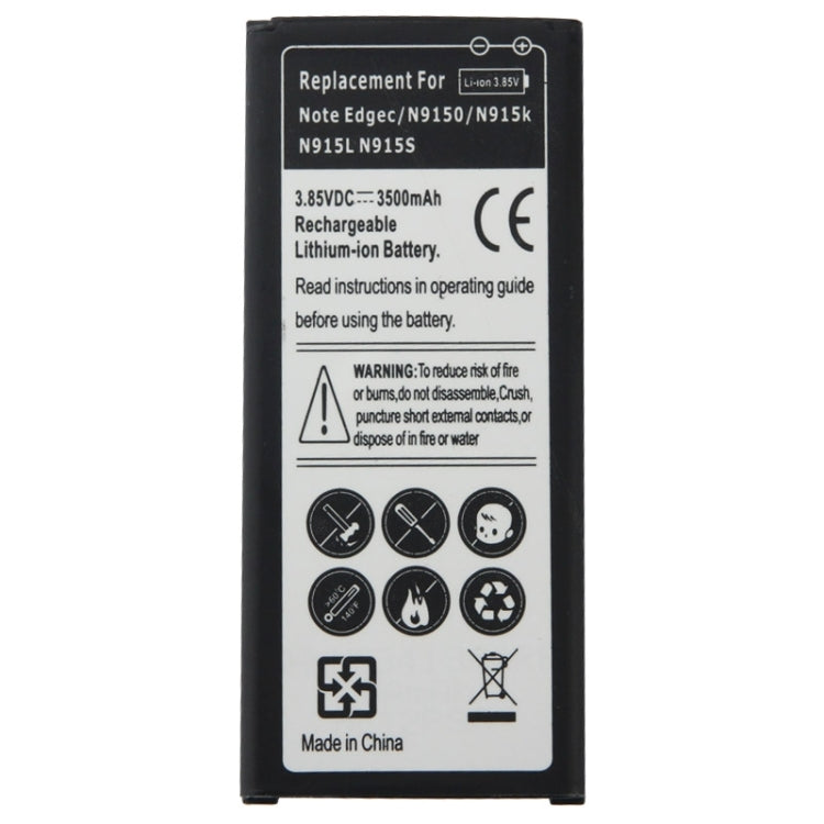 3.85V / 3500mAh Rechargeable Li-Polymer Battery for Galaxy Note Edge / N9150 / N915K / N915L / N915S - For Samsung by buy2fix | Online Shopping UK | buy2fix