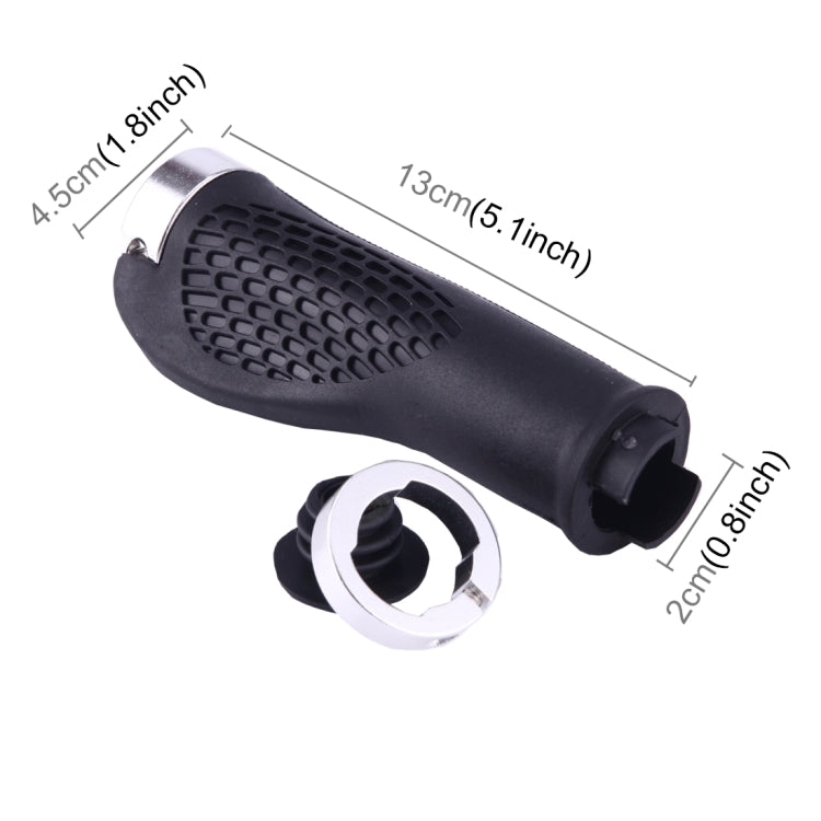 OQSPORT 2 PCS Bike Hand Grips Covers Bilateral Lock MTB Bicycle Anti-slip Handlebar Grips(Silver) - Outdoor & Sports by buy2fix | Online Shopping UK | buy2fix