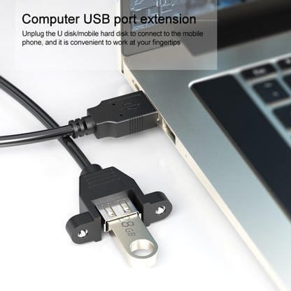 USB 2.0 AM to AF Mount Panel Cable, Length: 90cm - USB Cable by buy2fix | Online Shopping UK | buy2fix