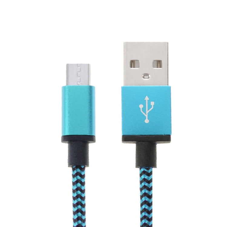 2m Woven Style Micro USB to USB 2.0 Data / Charger Cable(Blue) - Micro USB Cable by buy2fix | Online Shopping UK | buy2fix