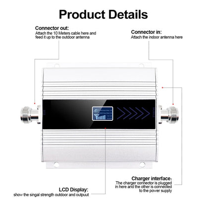 DCS1800 Signal Booster + Antenna(Silver) - Security by buy2fix | Online Shopping UK | buy2fix