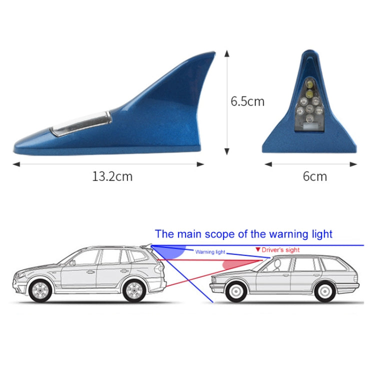 Solar Shark Fin High-positioned Alarm Light(Gold) - In Car by buy2fix | Online Shopping UK | buy2fix