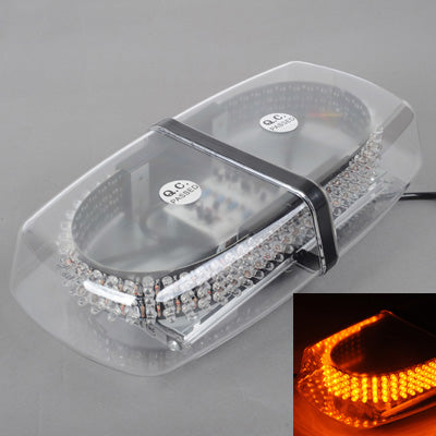 25W 240-LED Warning Mini Light Bar Strobe Waterproof Light, Yellow Light - In Car by buy2fix | Online Shopping UK | buy2fix