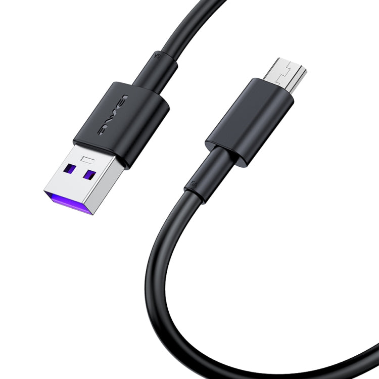 awei CL-77M 5A USB to Micro USB Interface Smart Fast Charge TPE Data Cable, Cable Length: 1m (Black) - Micro USB Cable by awei | Online Shopping UK | buy2fix