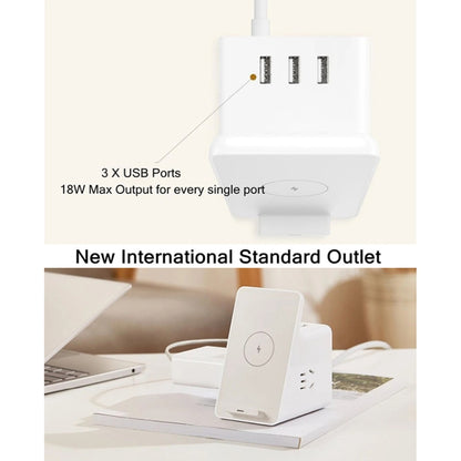 Original Xiaomi 10W Vertical Wireless Charger Socket with 3 USB Ports & Power Switch, Cable Length: 1.5m, CN Plug (White) - Multifunction Charger by Xiaomi | Online Shopping UK | buy2fix