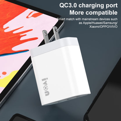 IVON AD37 5A QC 3.0 Three USB Port Travel Charger, US Plug - USB Charger by IVON | Online Shopping UK | buy2fix