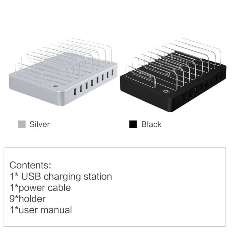 LMH-PW006 Multi-function 96W DC5V/19.2A (Max) Output 8 Ports USB Detachable Charging Station Smart Charger(Black) - Multifunction Charger by buy2fix | Online Shopping UK | buy2fix