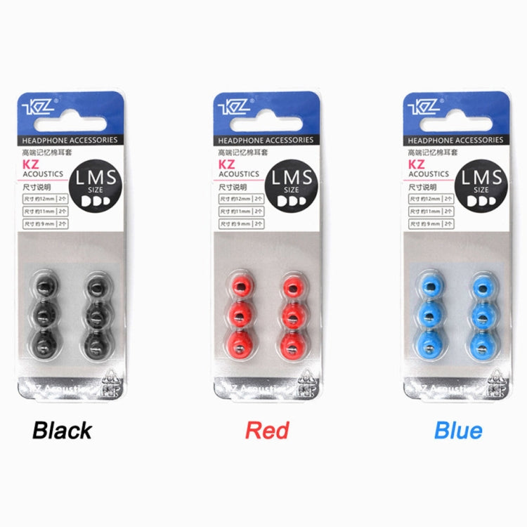 KZ 6 PCS Sound Insulation Noise Cancelling Memory Foam Earbuds Kit for All In-ear Earphone, Size: L & M & S(Blue) - Apple Accessories by KZ | Online Shopping UK | buy2fix