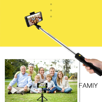 K10 Bluetooth 4.0 Mobile Phone Adjustable Bluetooth Selfie Stick Self-timer Pole Tripod (Black) - Consumer Electronics by buy2fix | Online Shopping UK | buy2fix