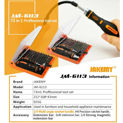 JAKEMY JM-6113 73 in 1 Household Hardware Screwdriver Repair Tool Set - Screwdriver Set by JIAFA | Online Shopping UK | buy2fix