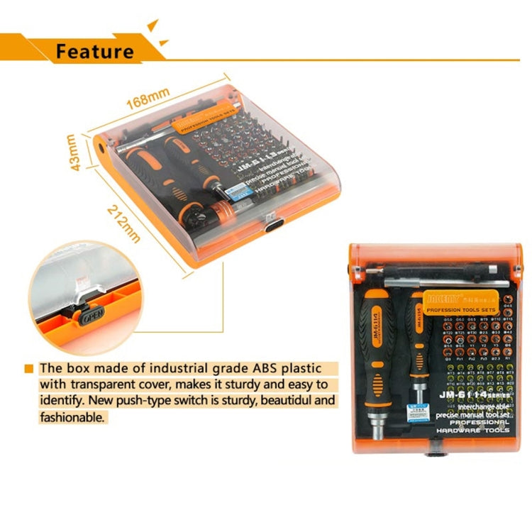 JAKEMY JM-6113 73 in 1 Household Hardware Screwdriver Repair Tool Set - Screwdriver Set by JIAFA | Online Shopping UK | buy2fix