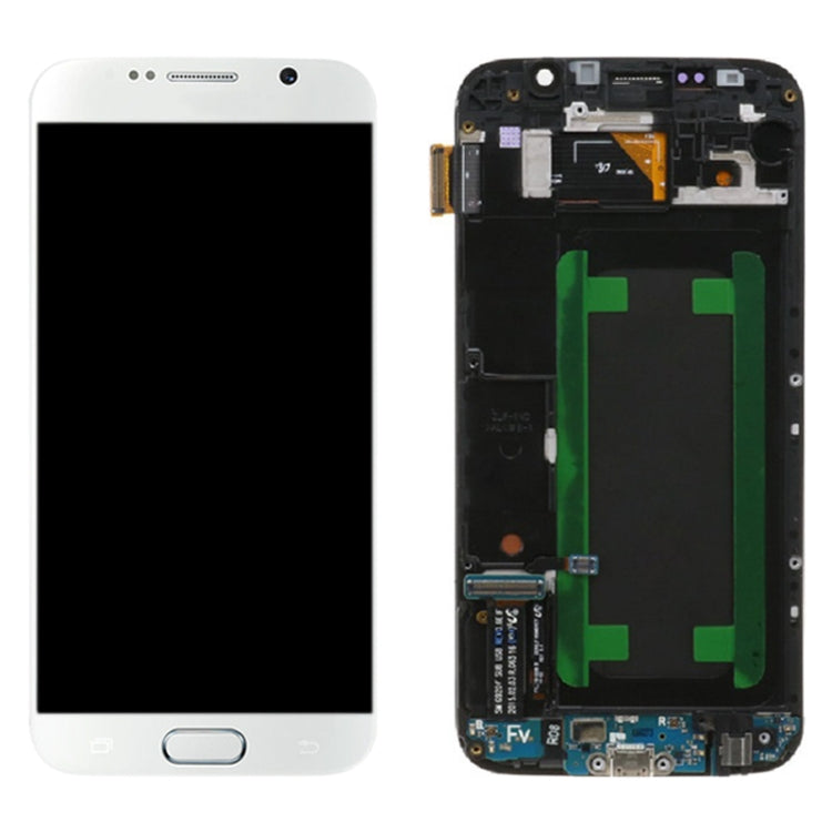 Original LCD Screen and Digitizer Full Assembly with Frame For Samsung Galaxy S6 SM-G920F (White) - LCD Screen by buy2fix | Online Shopping UK | buy2fix
