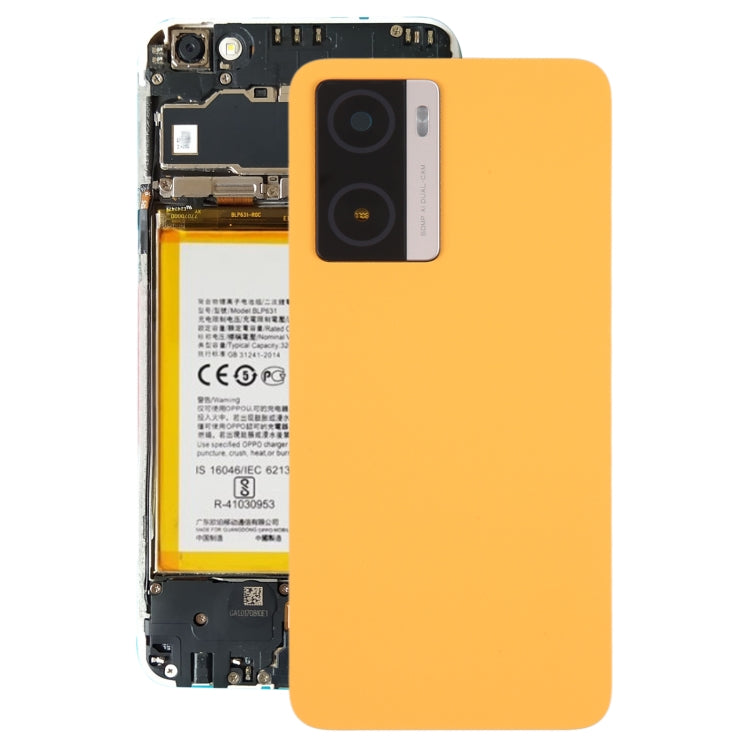 For OPPO A77 5G / A77s Original Battery Back Cover with Camera Lens Cover(Orange) - Back Cover by buy2fix | Online Shopping UK | buy2fix
