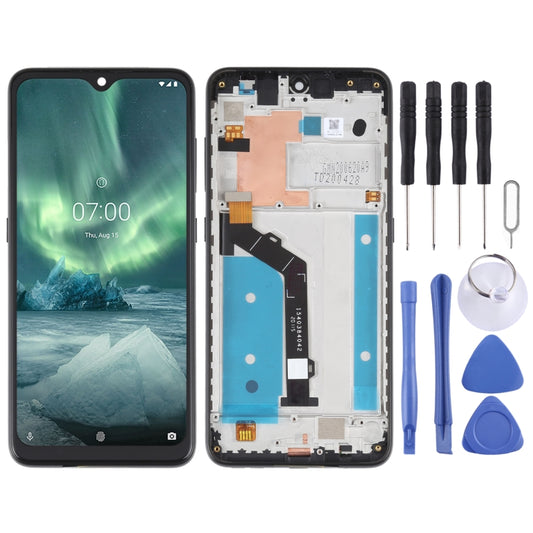 Original LCD Screen For Nokia 7.2 / 6.2 Digitizer Full Assembly with Frame(Black) - Repair & Spare Parts by buy2fix | Online Shopping UK | buy2fix
