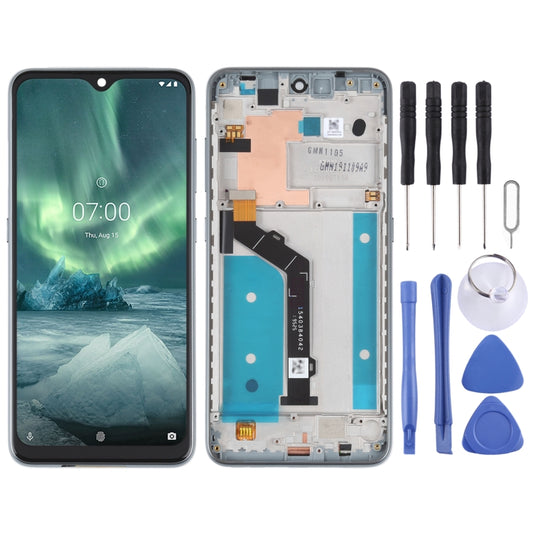 Original LCD Screen For Nokia 7.2 / 6.2 Digitizer Full Assembly with Frame(Silver) - Repair & Spare Parts by buy2fix | Online Shopping UK | buy2fix