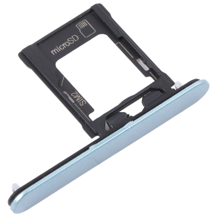 For Sony Xperia XZ1 Compact Original SIM Card Tray + Micro SD Card Tray (Blue) - Repair & Spare Parts by buy2fix | Online Shopping UK | buy2fix