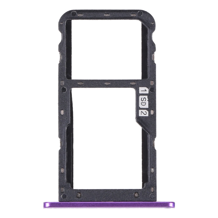For Lenovo Z5 L78011 SIM Card Tray + SIM Card Tray / Micro SD Card Tray (Purple) - Repair & Spare Parts by buy2fix | Online Shopping UK | buy2fix