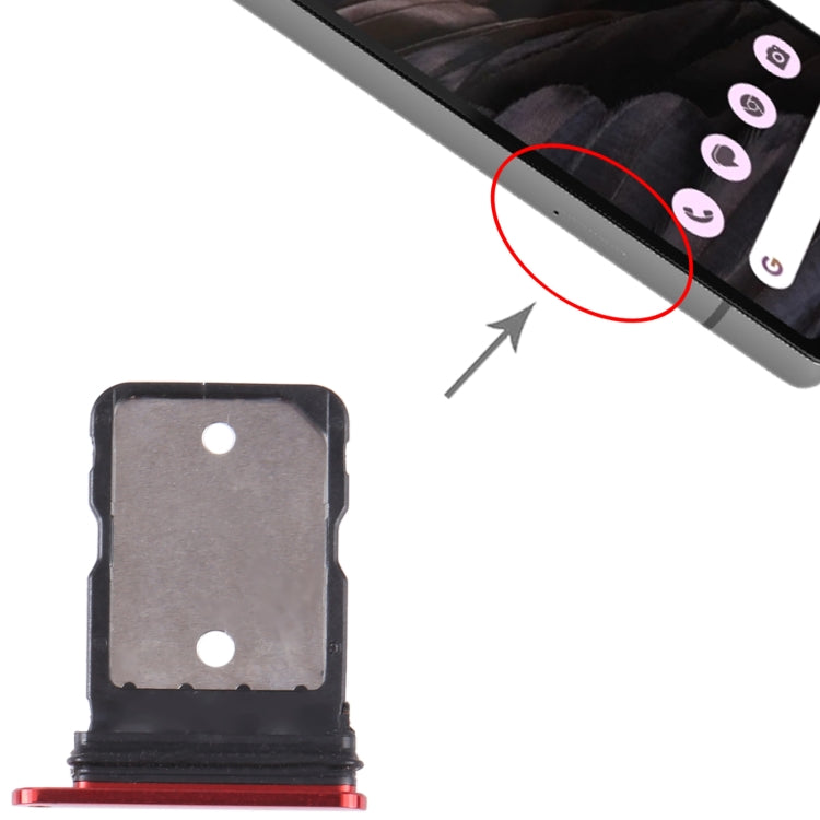 For Google Pixel 7A Original SIM Card Tray with SIM Pin (Red) - Card Tray by buy2fix | Online Shopping UK | buy2fix