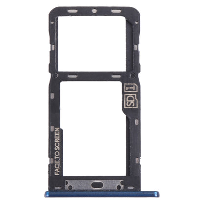 For Motorola Moto G7 Power SIM Card Tray + Micro SD Card Tray (Blue) - Card Socket by buy2fix | Online Shopping UK | buy2fix