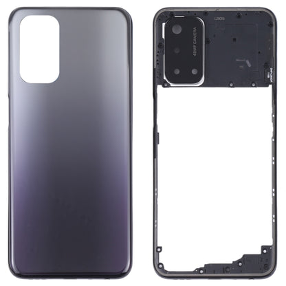 For OPPO A93 5G Battery Back Cover with Middle Frame(Black) - Repair & Spare Parts by buy2fix | Online Shopping UK | buy2fix