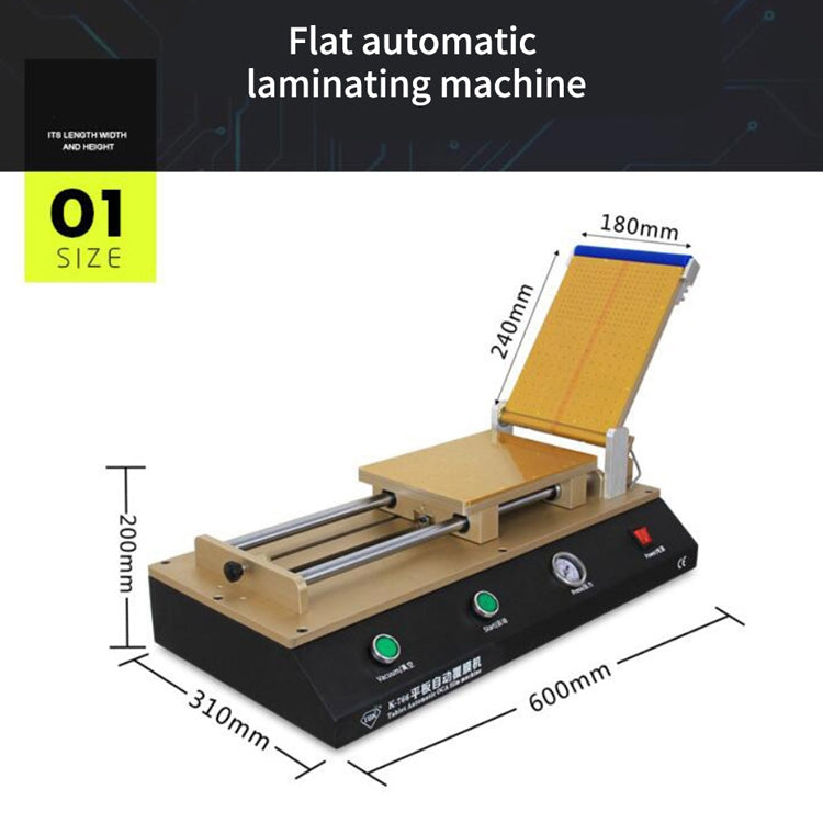 TBK-766 12 inch Tablet Automatic OCA Laminator Machine Polarizer Film Laminator Machine for LCD Repair Built-in Vacuum Pump - Laminator Machine by TBK | Online Shopping UK | buy2fix