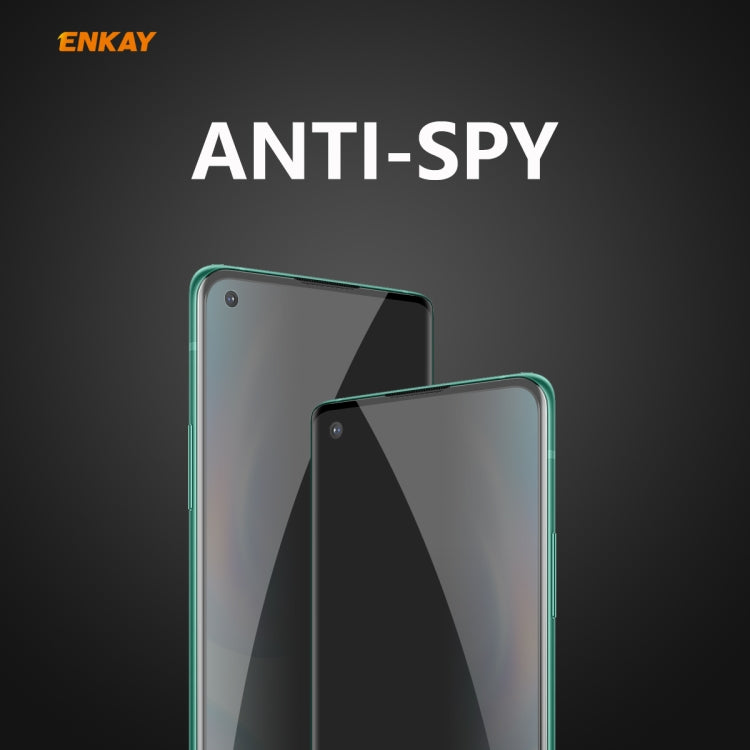 For OnePlus 8 ENKAY Hat-Prince 0.26mm 9H 3D Curved Heat Bending Privacy Anti-spy Full Screen Tempered Glass Film - Huawei Tempered Glass by ENKAY | Online Shopping UK | buy2fix