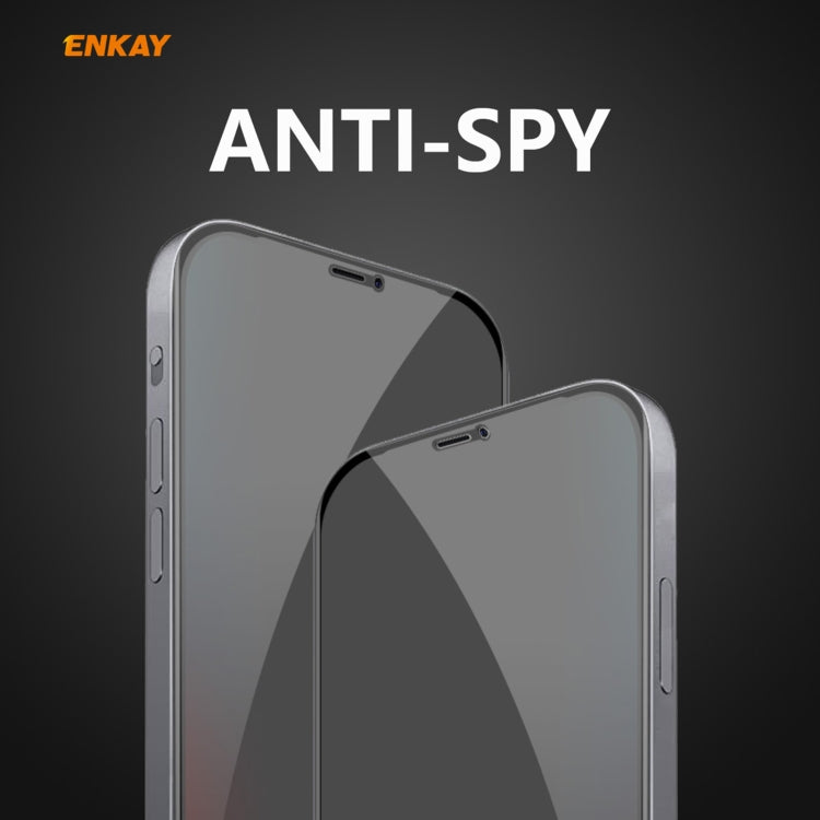 For iPhone 12 mini ENKAY 0.26mm 9H 6D Privacy Anti-spy Full Screen Tempered Glass Film - iPhone 12 mini Tempered Glass by ENKAY | Online Shopping UK | buy2fix