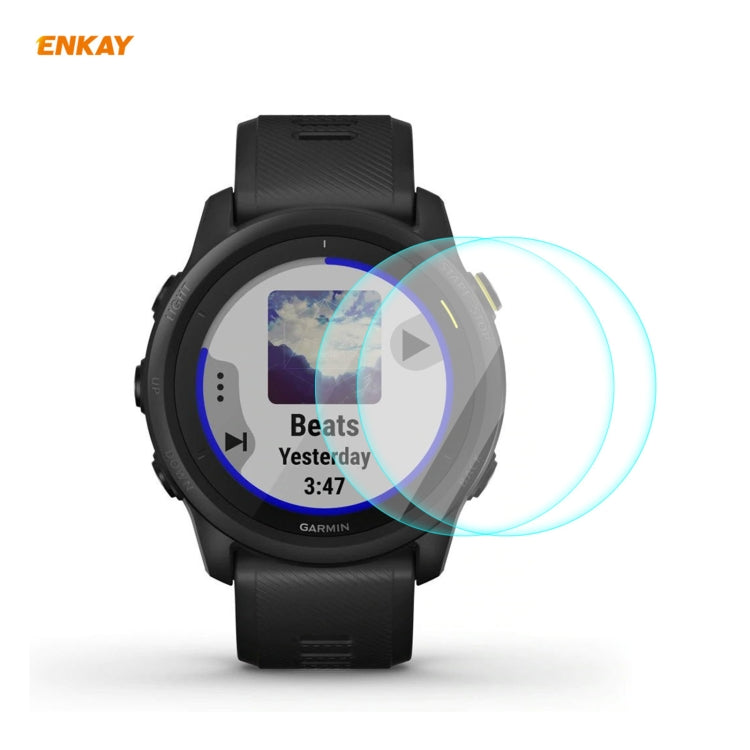 2 PCS For Garmin Forerunner 745 ENKAY Hat-Prince 0.2mm 9H 2.15D Curved Edge Tempered Glass Film - Screen Protector by ENKAY | Online Shopping UK | buy2fix