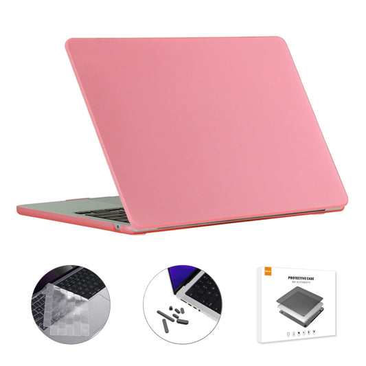 For MacBook Air 13.6 2022/2024 A2681 M2 / A3113 M3 EU Version ENKAY 3 in 1 Matte Laptop Case with TPU Keyboard Film / Anti-dust Plugs (Pink) - MacBook Air Cases by ENKAY | Online Shopping UK | buy2fix