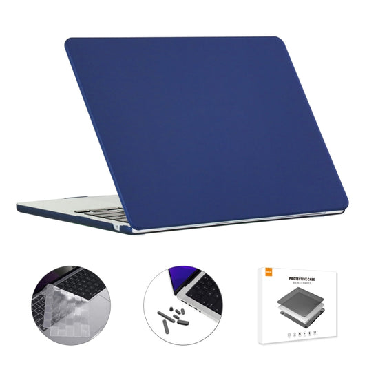 For MacBook Air 13.6 2022/2024 A2681 M2 / A3113 M3 EU Version ENKAY 3 in 1 Matte Laptop Case with TPU Keyboard Film / Anti-dust Plugs (Peony Blue) - MacBook Air Cases by ENKAY | Online Shopping UK | buy2fix