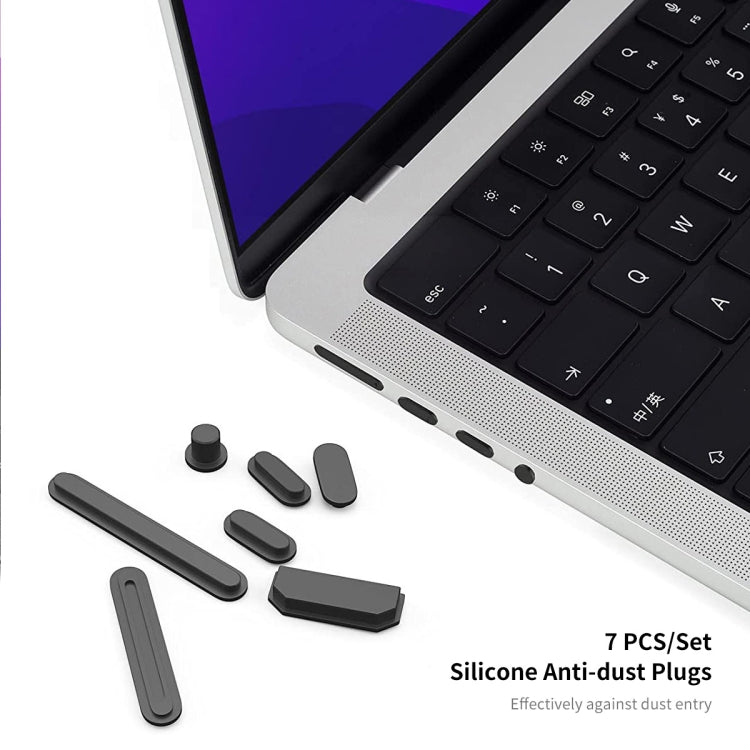 For MacBook Air 13.6 2022 A2681 EU Version ENKAY 3 in 1 Crystal Laptop Case with TPU Keyboard Film / Anti-dust Plugs(Black) - MacBook Air Cases by ENKAY | Online Shopping UK | buy2fix