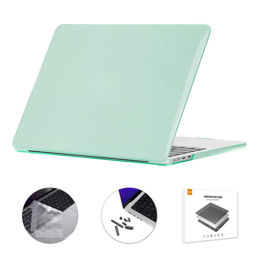 For MacBook Air 13.6 2022/2024 A2681 M2 / A3113 M3 US Version ENKAY 3 in 1 Crystal Laptop Case with TPU Keyboard Film / Anti-dust Plugs (Green) - MacBook Air Cases by ENKAY | Online Shopping UK | buy2fix