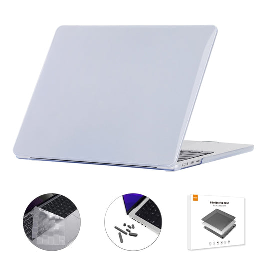 For MacBook Air 13.6 2022/2024 A2681 M2 / A3113 M3 US Version ENKAY 3 in 1 Crystal Laptop Case with TPU Keyboard Film / Anti-dust Plugs (Sierra Blue) - MacBook Air Cases by ENKAY | Online Shopping UK | buy2fix