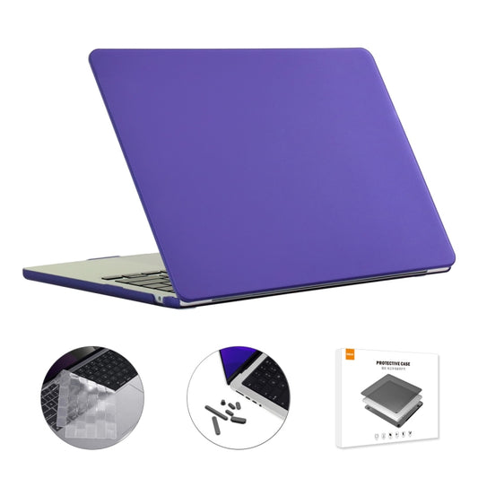 For MacBook Air 13.6 2022 A2681 US Version ENKAY 3 in 1 Matte Laptop Case with TPU Keyboard Film / Anti-dust Plugs (Deep Purple) - MacBook Air Cases by ENKAY | Online Shopping UK | buy2fix